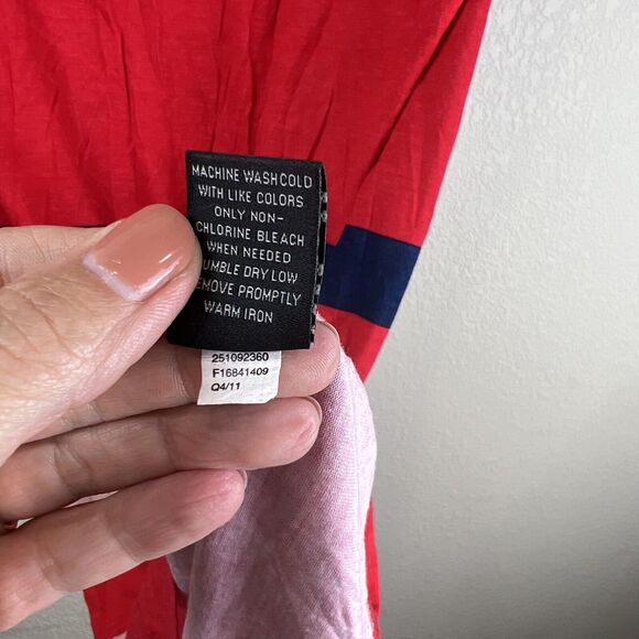 Jason‎ Wu Target Dress Medium Red Striped Lightweight Casual Blue Jersey Shift - Picture 8 of 11